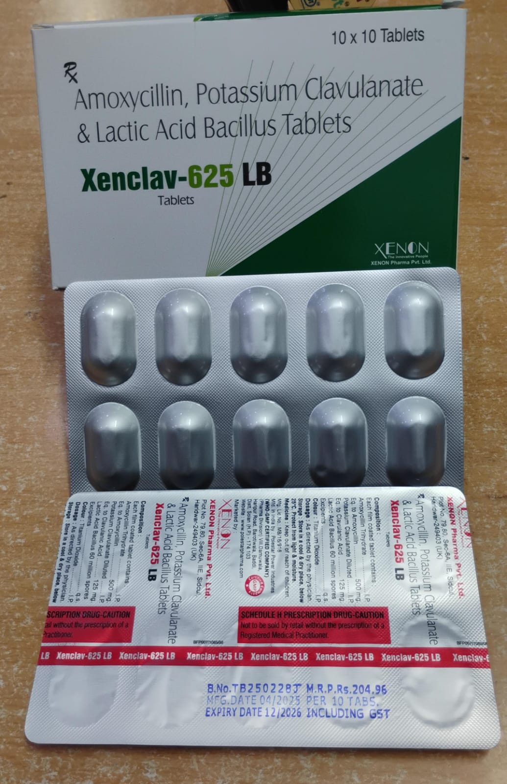 XENCLAV - 625 LB TABLETS